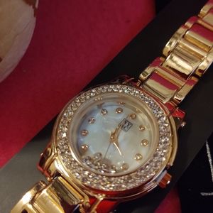 Gold Rhinestone Watch